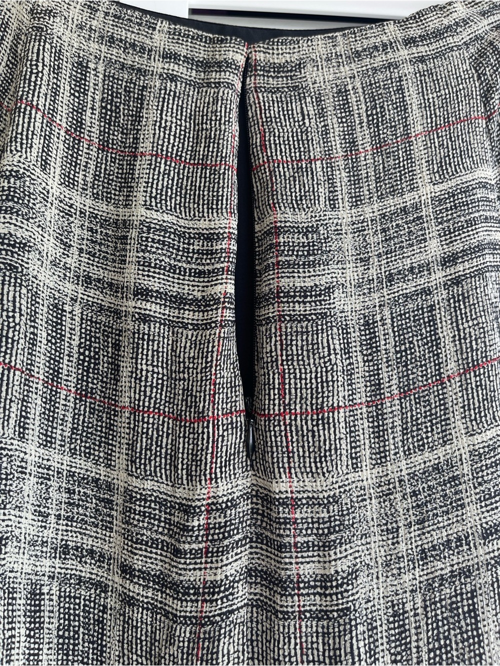 AK Anne Klein 100% Silk Plaid Midi Skirt Size 10 - Picture 6 of 13